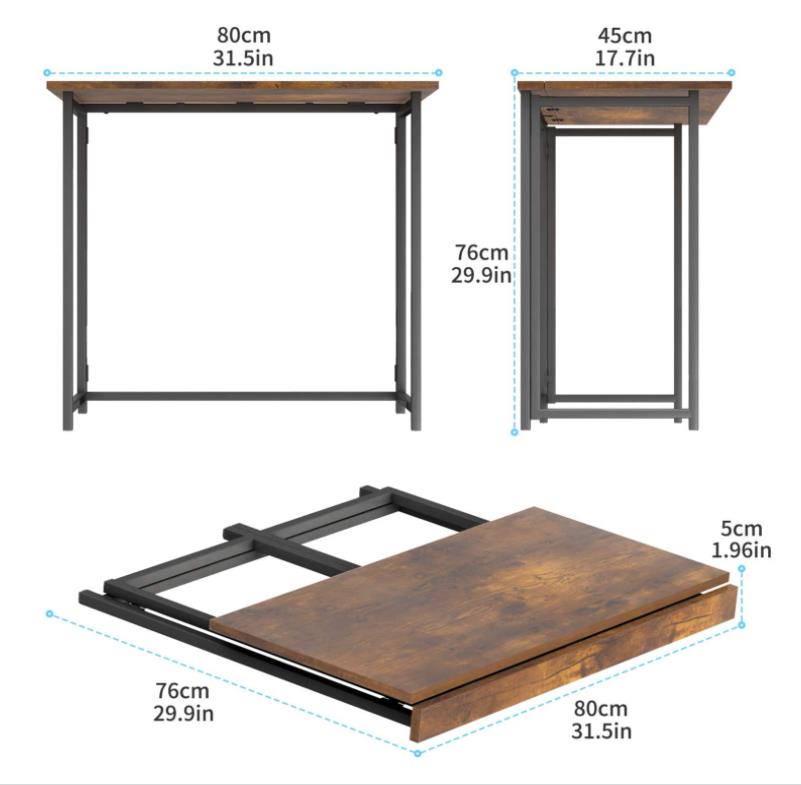 Folding Wood Computer Desk for Home Desk