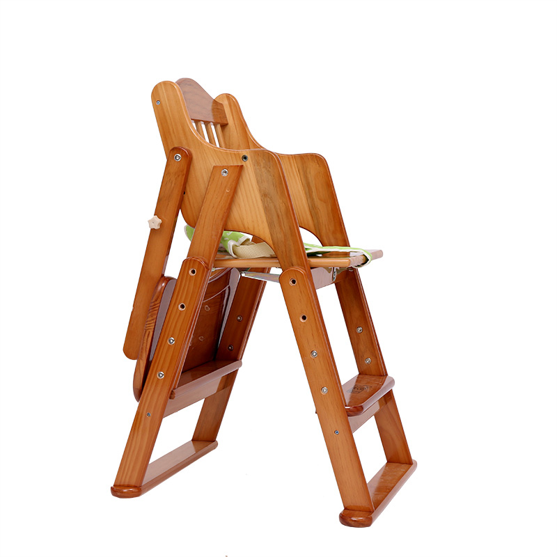 Adjustable Solid Wood Baby High Chair