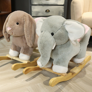 Wooden elephant rocking chair