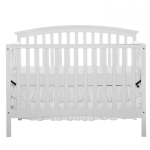 Convertible Pine Wood White Baby Crib 