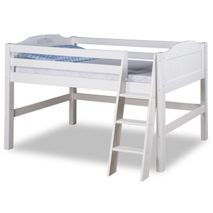 Kid Wood Mid-Sleeper Bed with Ladder