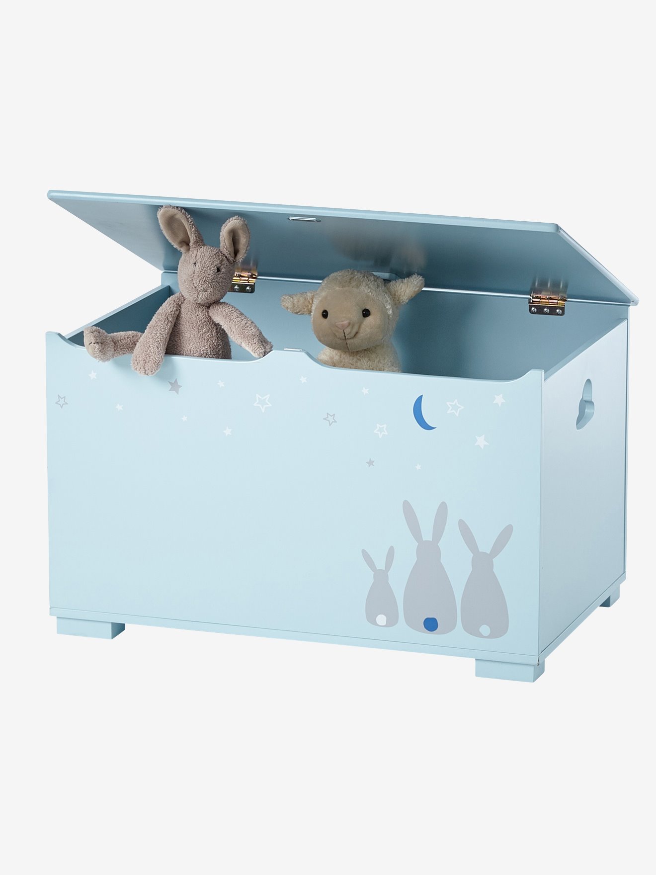 Blue MDF Wooden Storage Chest Toy Box for Kids from China manufacturer Kindercasa Furniturings