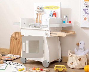Wooden toy Multi-function cart