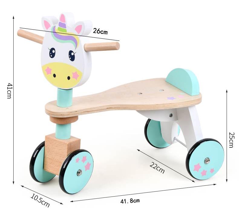 Wooden Toy Unicorn Ride On