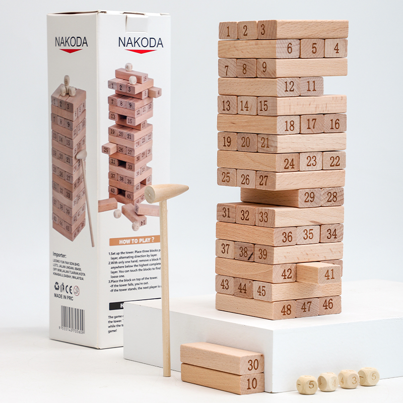 Wooden toys Number building block