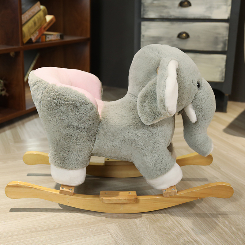 Wooden elephant rocking chair